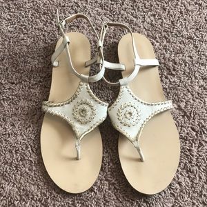 Jack Rogers White and Gold